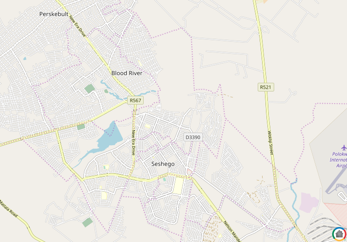 Map location of Seshego-F